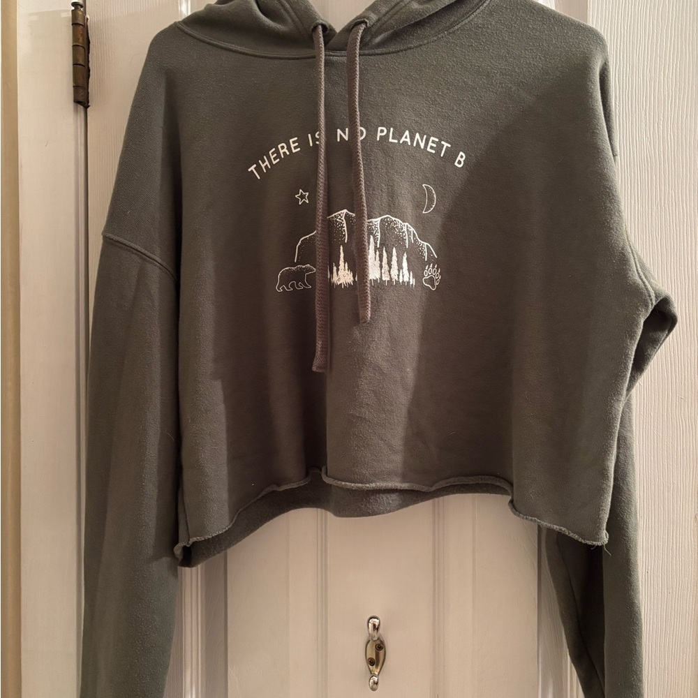 Cropped Sweatshirt- “There is no Planet B”